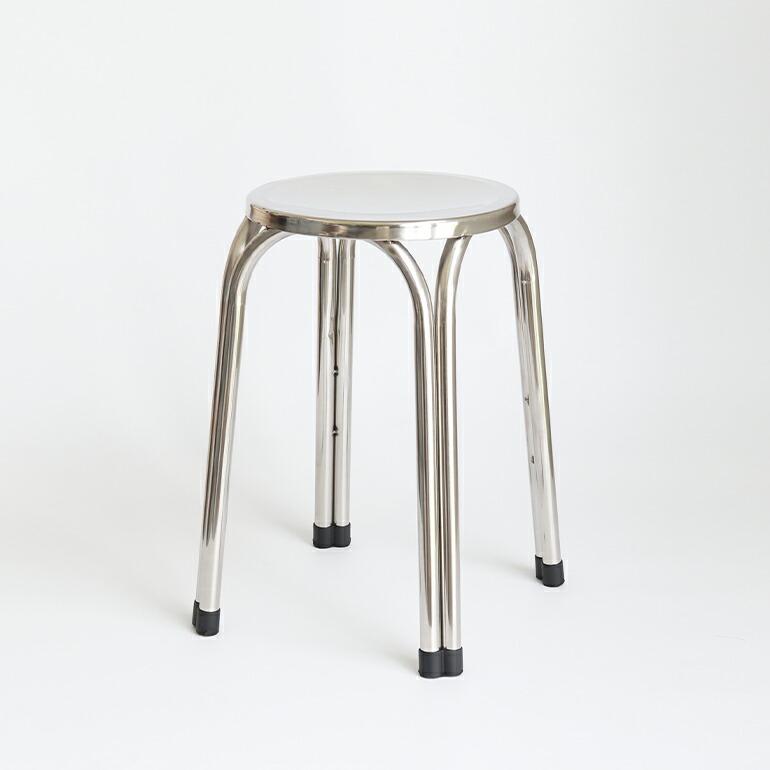 スツール 椅子 イス ステンレス シルバー スタッキング シンプル 高さ47cm おしゃれ BUFF バフ Stainless Stool | ブランド登録なし