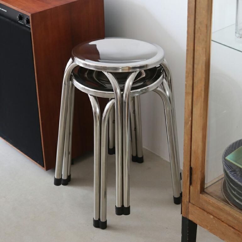 スツール 椅子 イス ステンレス シルバー スタッキング シンプル 高さ47cm おしゃれ BUFF バフ Stainless Stool | ブランド登録なし | 03
