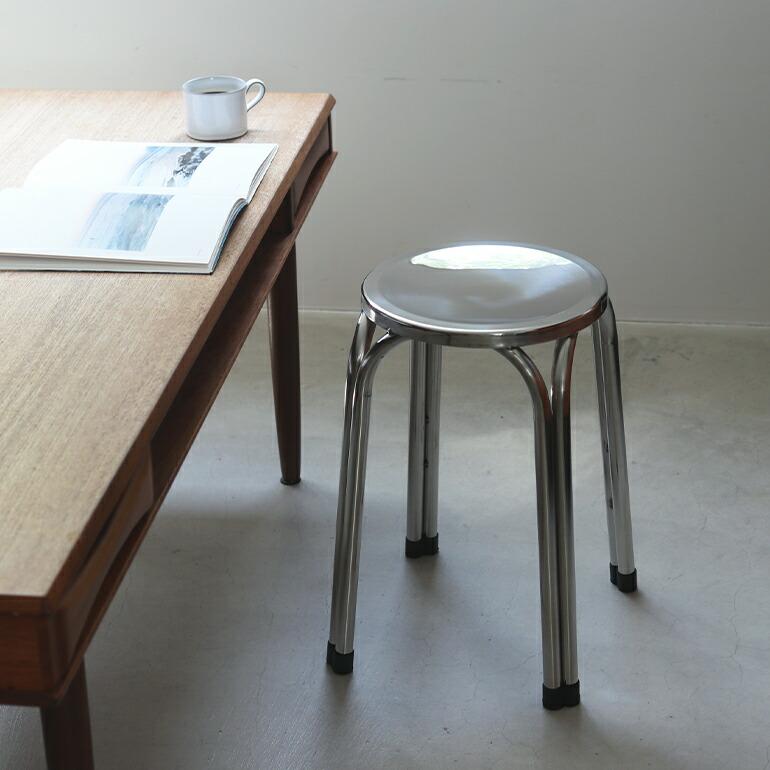 スツール 椅子 イス ステンレス シルバー スタッキング シンプル 高さ47cm おしゃれ BUFF バフ Stainless Stool | ブランド登録なし | 04