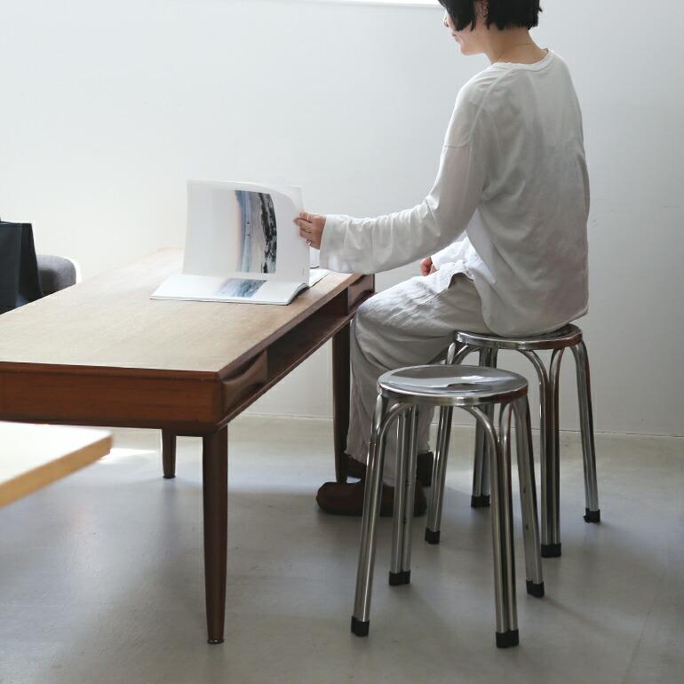 スツール 椅子 イス ステンレス シルバー スタッキング シンプル 高さ47cm おしゃれ BUFF バフ Stainless Stool | ブランド登録なし | 05