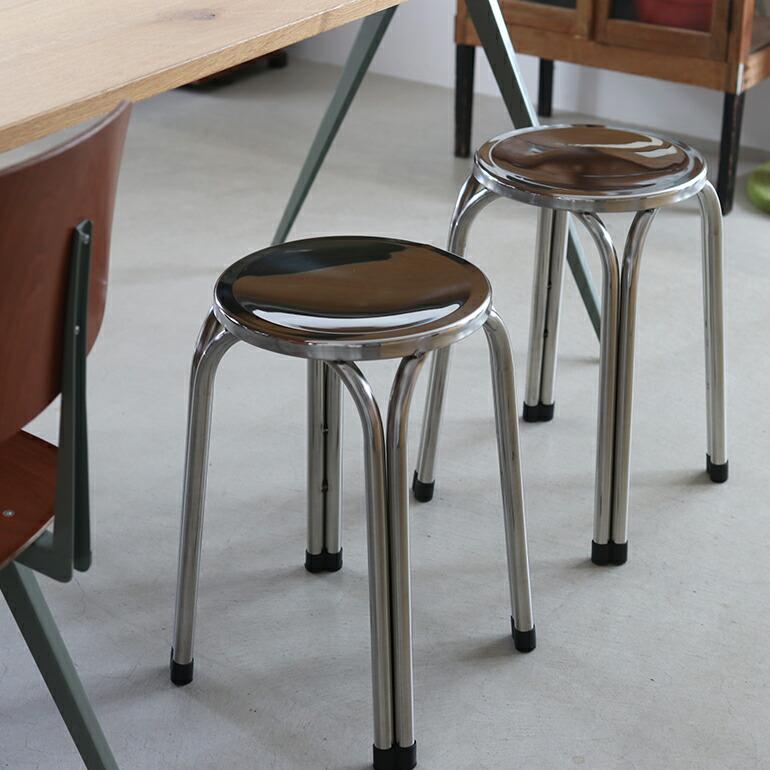 スツール 椅子 イス ステンレス シルバー スタッキング シンプル 高さ47cm おしゃれ BUFF バフ Stainless Stool | ブランド登録なし | 07