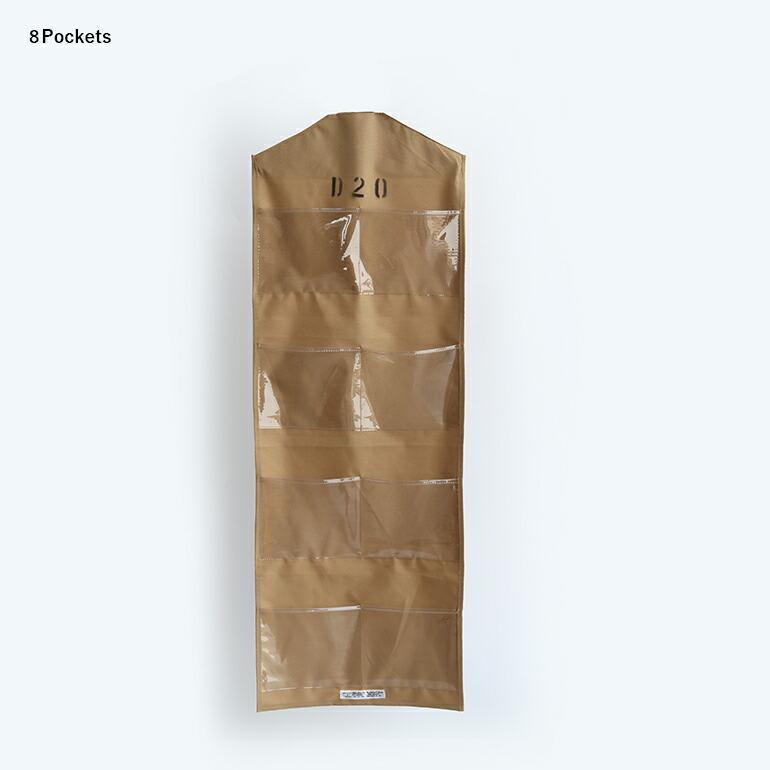 ウォールポケット 吊り下げ収納 クローゼット 衣類 おしゃれ PUEBCO プエブコ RUBBERIZED FABRIC ハンギングオーガナイザー  4ポケット/8ポケット | PUEBCO | 04