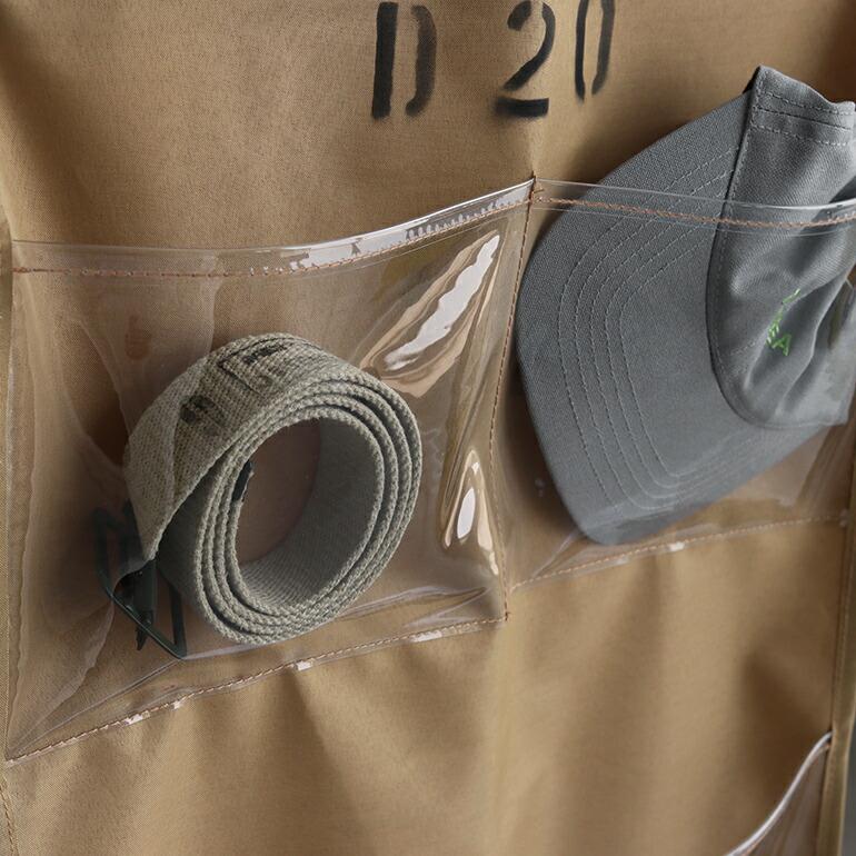 ウォールポケット 吊り下げ収納 クローゼット 衣類 おしゃれ PUEBCO プエブコ RUBBERIZED FABRIC ハンギングオーガナイザー  4ポケット/8ポケット | PUEBCO | 06