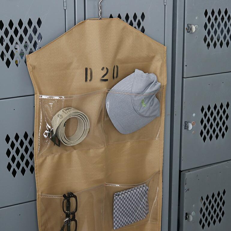 ウォールポケット 吊り下げ収納 クローゼット 衣類 おしゃれ PUEBCO プエブコ RUBBERIZED FABRIC ハンギングオーガナイザー  4ポケット/8ポケット | PUEBCO | 09