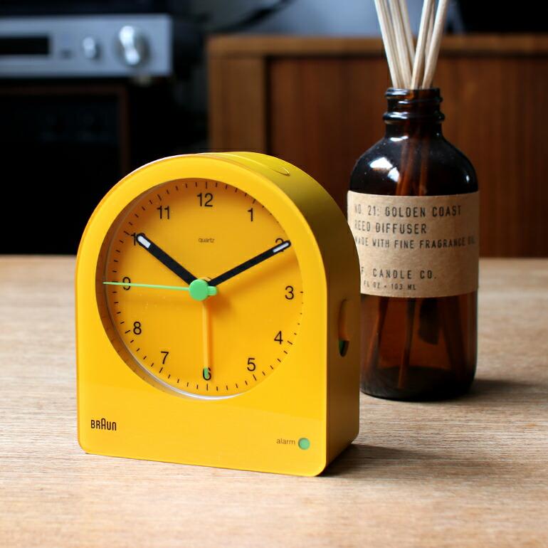 BRAUN（ブラウン） 時計 置き時計 イエロー シンプル アナログ