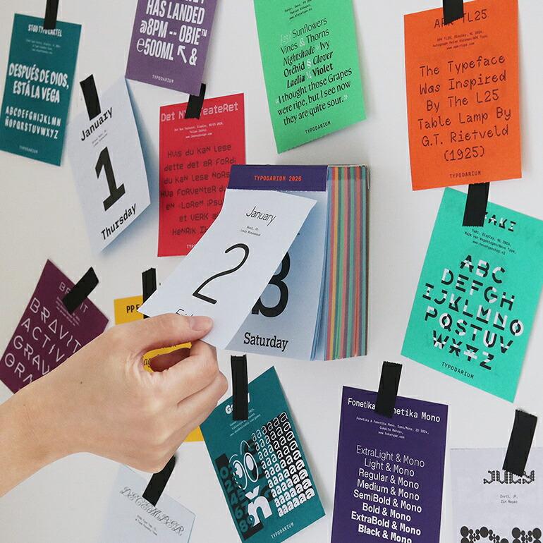 日めくりカレンダー 2026 タイポダリウム Typodarium 365日 壁掛け 卓上 フォント タイポグラフィ ドイツ製 | ブランド登録なし | 05