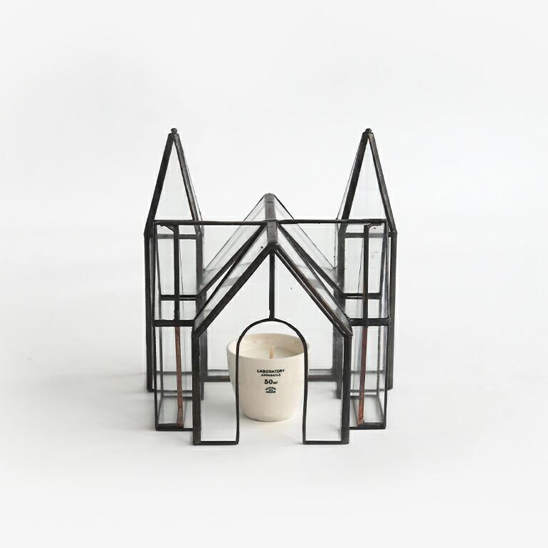 オブジェ ステンドグラス キャンドルホルダー ディスプレイ PUEBCO プエブコ ゴシック建築 おしゃれ STAINED GLASS GOTHIC HOUSE | PUEBCO