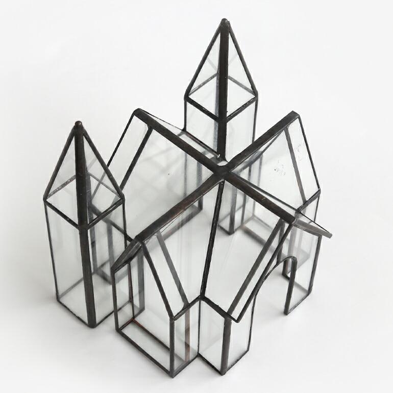 オブジェ ステンドグラス キャンドルホルダー ディスプレイ PUEBCO プエブコ ゴシック建築 おしゃれ STAINED GLASS GOTHIC HOUSE | PUEBCO | 02