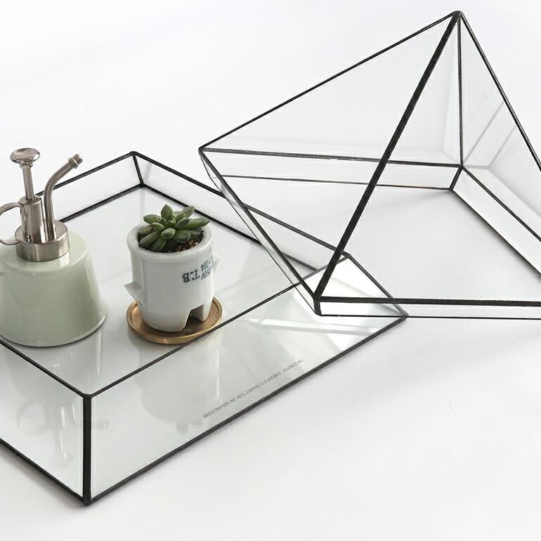 ディスプレイケース ステンドグラス インテリア PUEBCO プエブコ ピラミッド おしゃれ STAINED GLASS PLANT DISPLAY | PUEBCO | 01