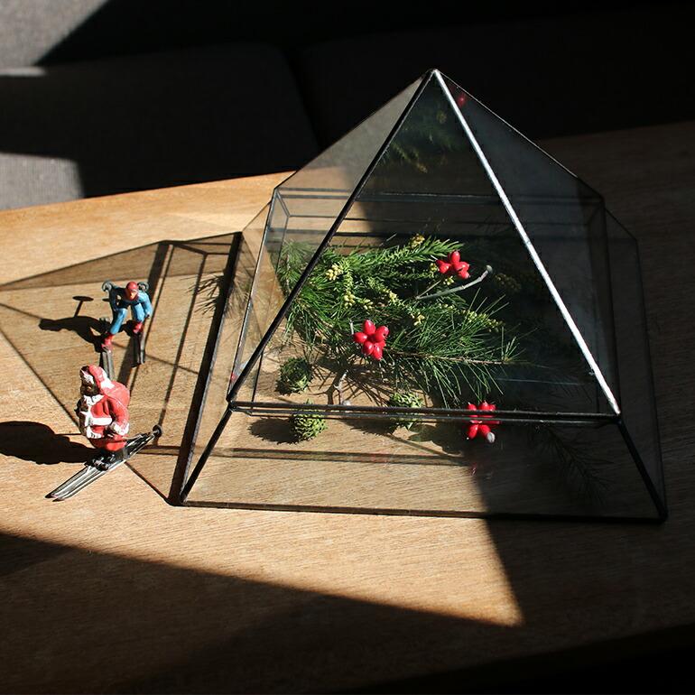 ディスプレイケース ステンドグラス インテリア PUEBCO プエブコ ピラミッド おしゃれ STAINED GLASS PLANT DISPLAY | PUEBCO | 04