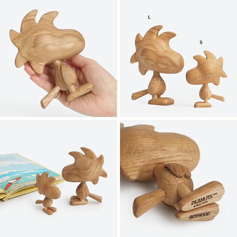 ウッドストック スヌーピー オブジェ 木製 デンマーク BOYHOOD ボーイフッド Woodstock Oak ラージ_3