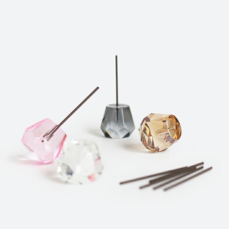 お香立て ガラス おしゃれ インセンスホルダー amabro アマブロ CRYSTAL INCENSE HOLDER オブジェ コンパクト | amabro
