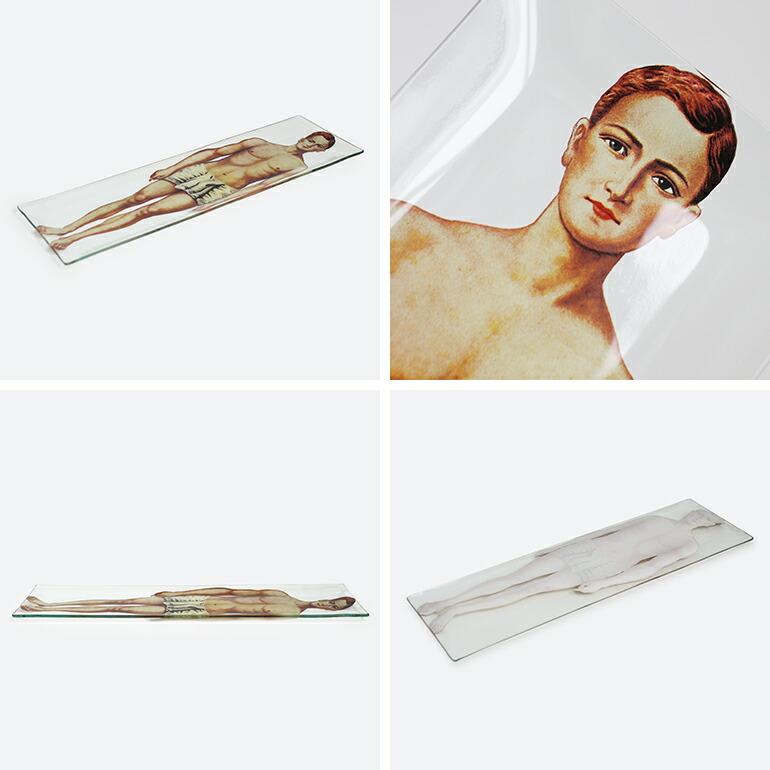 トレイ ガラス PUEBCO プエブコ 人体モチーフ おしゃれ プリント インテリア PRINTED GLASS TRAY Body | PUEBCO | 02