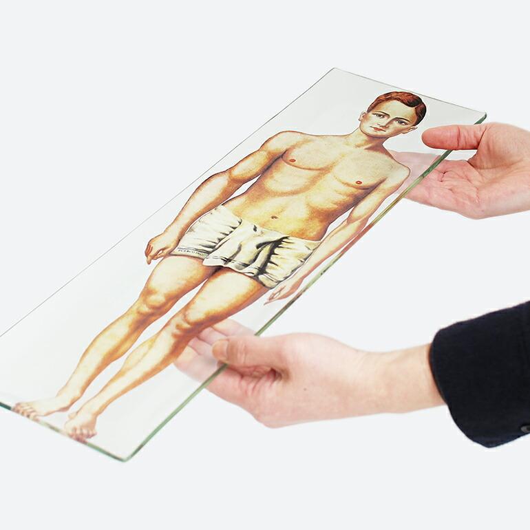 トレイ ガラス PUEBCO プエブコ 人体モチーフ おしゃれ プリント インテリア PRINTED GLASS TRAY Body | PUEBCO | 03
