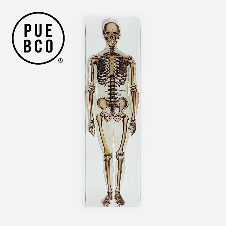 トレイ ガラス PUEBCO プエブコ スケルトン おしゃれ プリント インテリア PRINTED GLASS TRAY Skeleton | PUEBCO