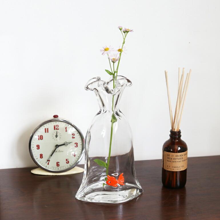 フラワーベース 花瓶 ガラス おしゃれ 金魚 インテリア ギフト DOIY ドーイ Flower Vase  Goldfish | DOIY | 05