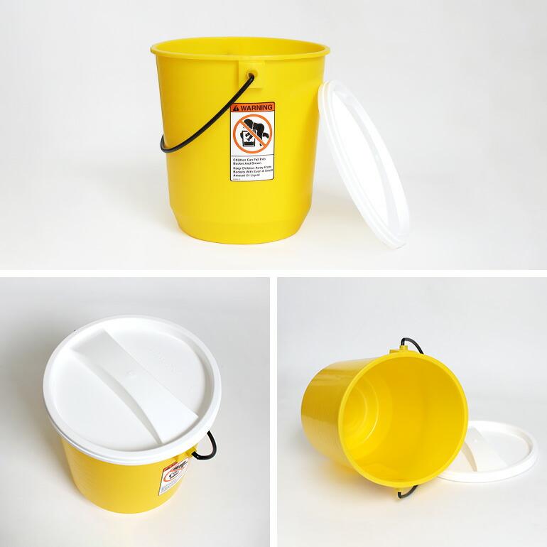 ミリタリー 軍放出品 バケツ デッドストック USA アメリカ 米軍 13L NALGENE社製 フタつき イエローバケツ【T】 | ブランド登録なし | 02