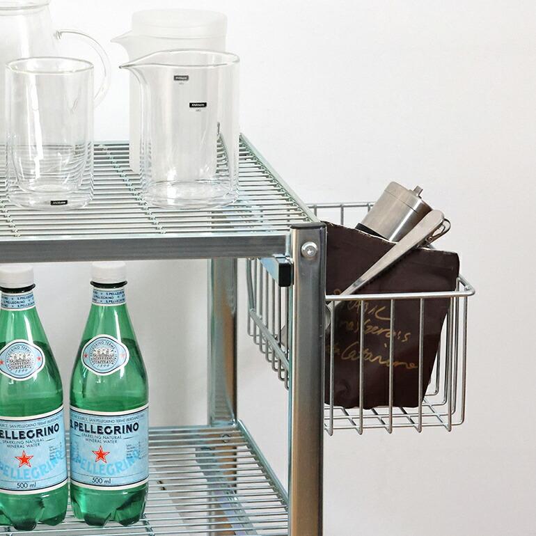 ワゴンカート ワゴン 専用バスケット 拡張 スチール DETAIL ディテール Basket For Metal Folding Cart フォールディングカート | DETAIL | 04