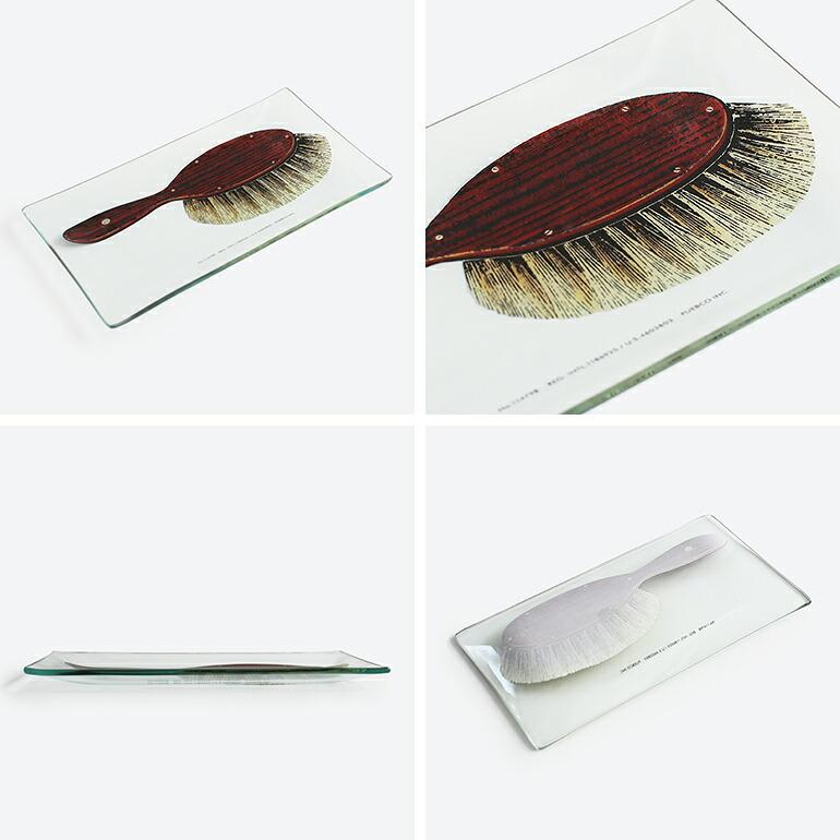 トレイ ガラス PUEBCO プエブコ ヘアブラシ おしゃれ プリント インテリア  PRINTED GLASS TRAY Hair Brush | PUEBCO | 02