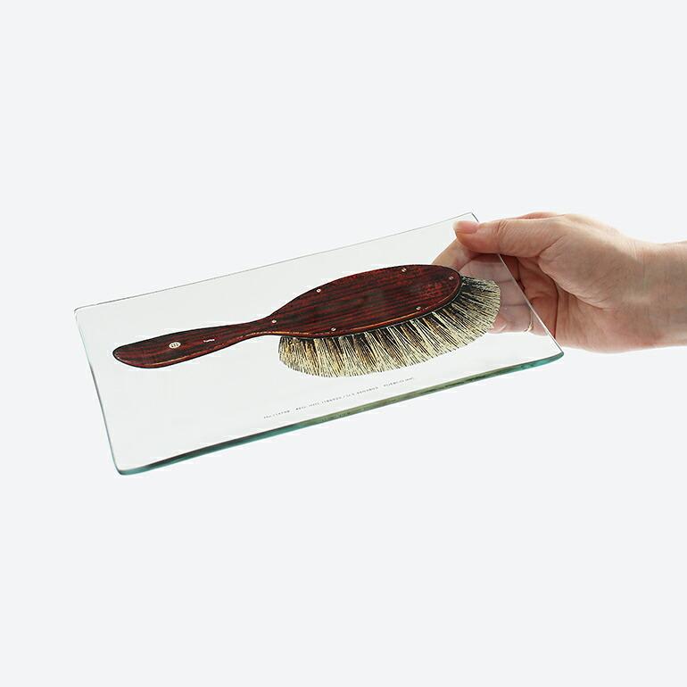 トレイ ガラス PUEBCO プエブコ ヘアブラシ おしゃれ プリント インテリア  PRINTED GLASS TRAY Hair Brush | PUEBCO | 03
