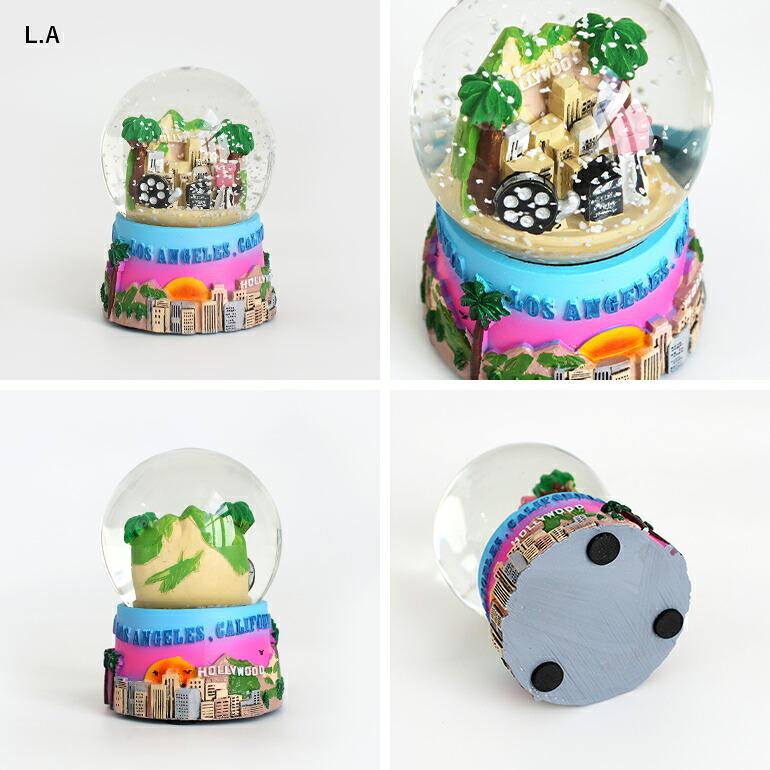 スノードーム 置物 オブジェ お土産 都市 アメリカ ロサンゼルス ニューヨーク インストゥルメンタル Souvenir Snow Globe | ブランド登録なし | 03