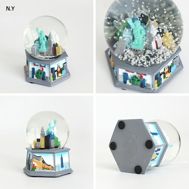 スノードーム 置物 オブジェ お土産 都市 アメリカ ロサンゼルス ニューヨーク インストゥルメンタル Souvenir Snow Globe | ブランド登録なし | 04