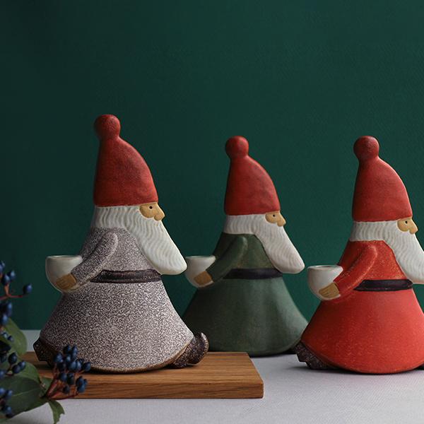 クリスマス オブジェ 置物 飾り サンタ 子供 Lisa Larson ストレスサンタ レッド | Lisa Larson | 04