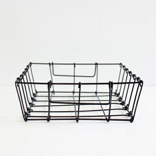 fog フォグ デスクバスケットS ワイヤーバスケット 持ち手付浅型 整理 収納 インテリア | fog linen work | 01