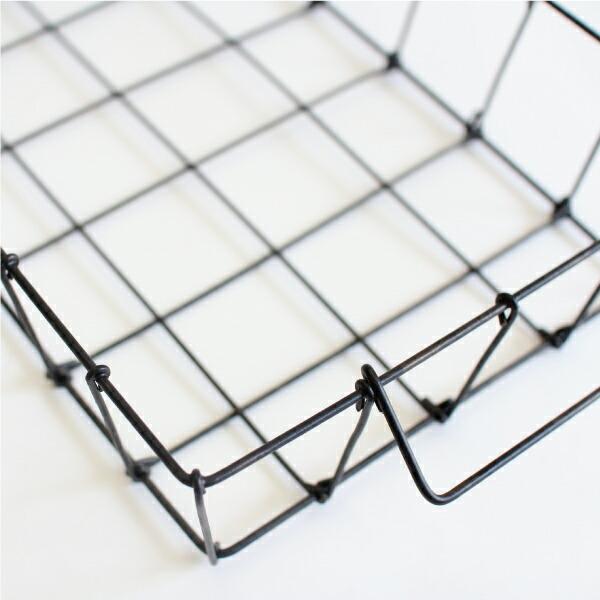 fog フォグ デスクバスケットS ワイヤーバスケット 持ち手付浅型 整理 収納 インテリア | fog linen work | 02