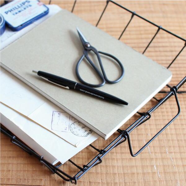 fog フォグ デスクバスケットM ワイヤーバスケット 持ち手付浅型 A4 整理 収納 インテリア | fog linen work | 02