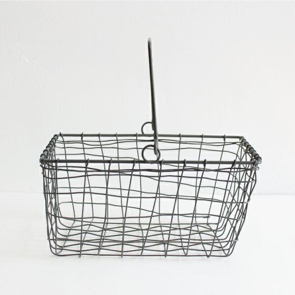 fog フォグ ストレージバスケット ワイヤーバスケット シングルハンドル 整理 収納 インテリア | fog linen work | 01