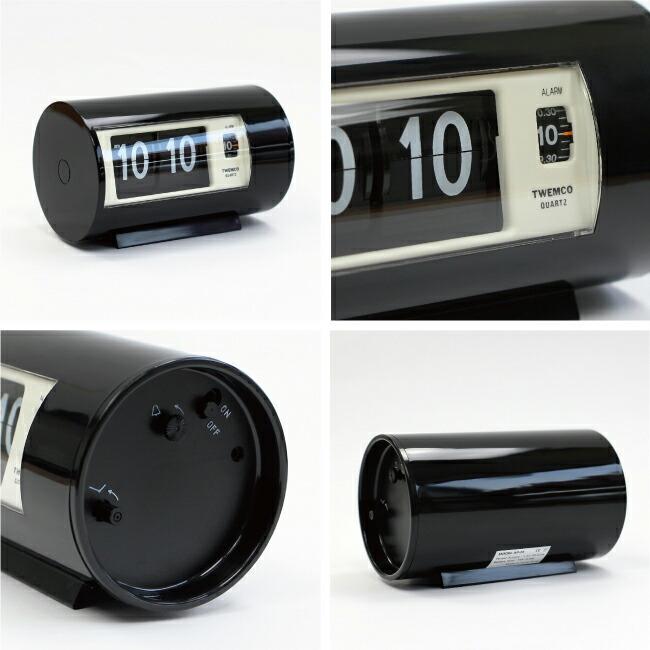 置時計 おしゃれ パタパタ時計 フリップクロック アラーム トゥエンコ TWEMCO AP-28 アラームクロック ブラック | ブランド登録なし | 01