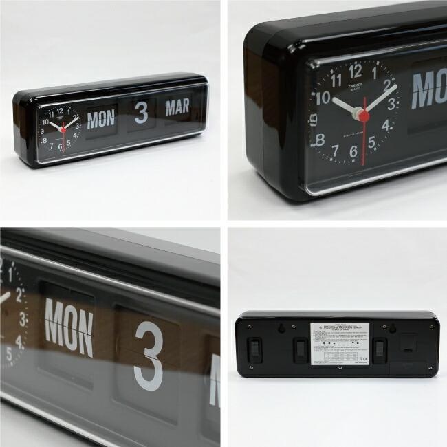 置時計 おしゃれ パタパタ時計 フリップクロック トゥエンコ TWEMCO カレンダークロック BQ-38 ブラック | ブランド登録なし | 01