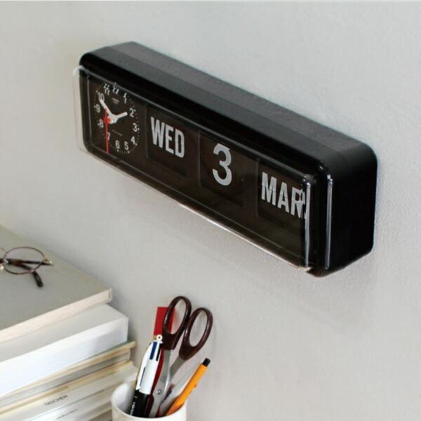 置時計 おしゃれ パタパタ時計 フリップクロック トゥエンコ TWEMCO カレンダークロック BQ-38 ブラック | ブランド登録なし | 02