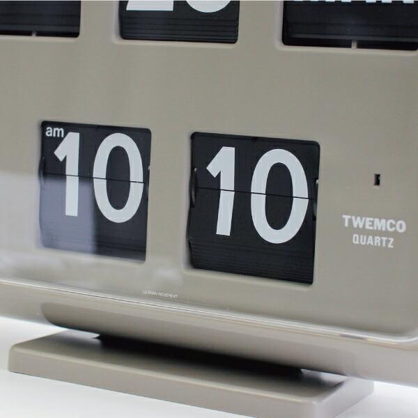 置時計 掛け時計 おしゃれ パタパタ時計 フリップクロック トゥエンコ TWEMCO デジタルカレンダークロック QD-35 グレー | ブランド登録なし | 01