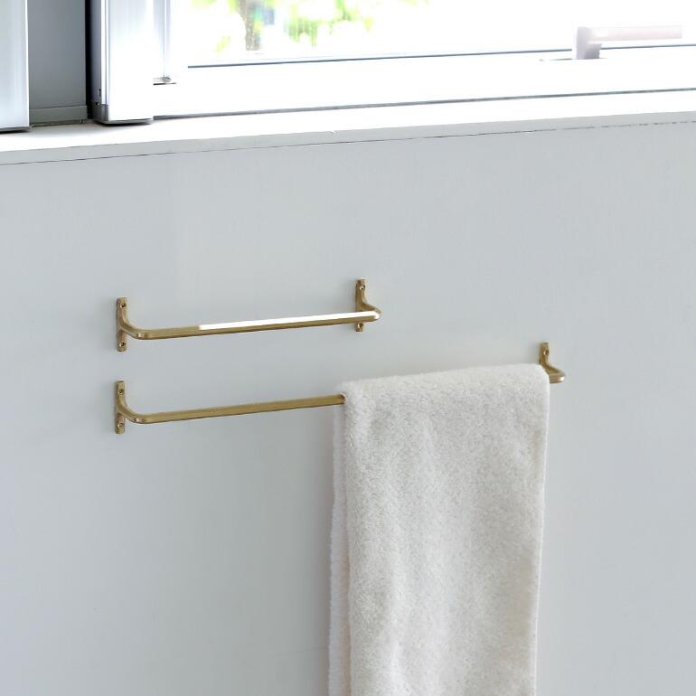 FUTAGAMI（フタガミ） タオルハンガー 小 ネジ長 真鍮 壁付け おしゃれ