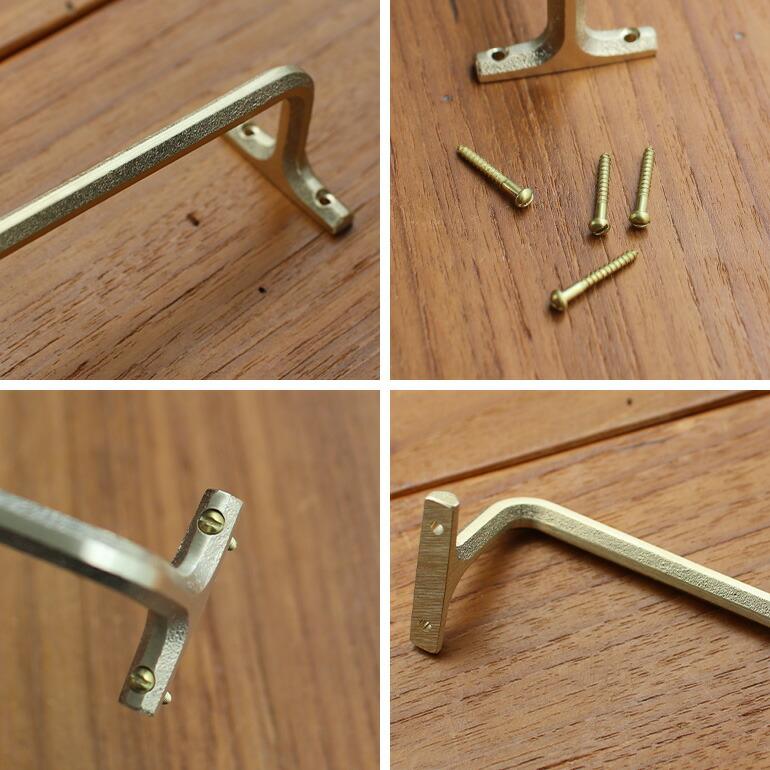 タオルハンガー 小 ネジ長 フタガミ 真鍮 壁付け おしゃれ FUTAGAMI 日本製 | FUTAGAMI | 07