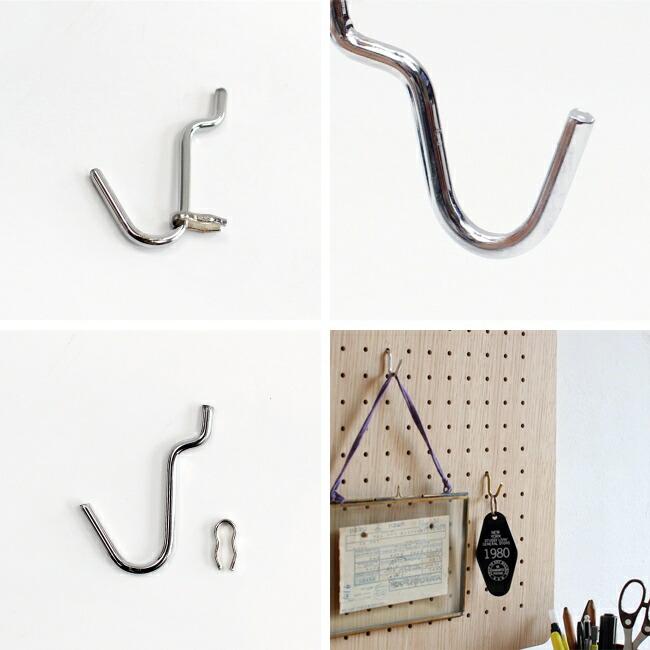 有孔ボード ペグフック 穴あきボード シルバー おしゃれ アマブロ amabro ペグフック PEG HOOK Iron | amabro | 01