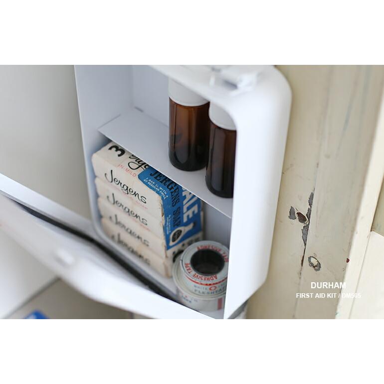 DURHAM ダーム FIRST AID KIT(DM505ステンシル) 長方形／縦 ファーストエイドキット 救急箱 薬箱 収納ボックス メタルボックス スチール製 頑丈 アメリカ製 整… | ブランド登録なし | 01