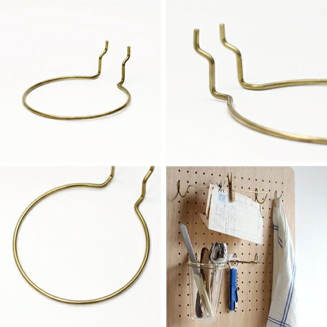 有孔ボード フック 穴あきボード アマブロ amabro ペグポットリング PEG POTRING Brass(L) | amabro | 01
