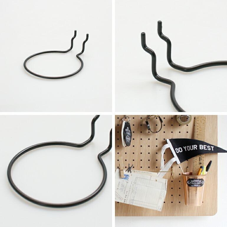 有孔ボード フック 穴あきボード アマブロ amabro ペグポットリング PEG POTRING Black(S) | amabro | 01