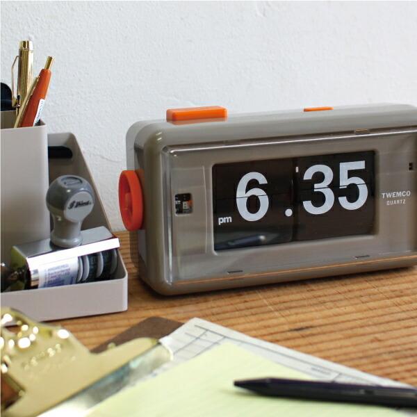 置時計 おしゃれ パタパタ時計 フリップクロック アラーム トゥエンコ TWEMCO AL-30 アラームテーブルクロック グレー | ブランド登録なし | 02