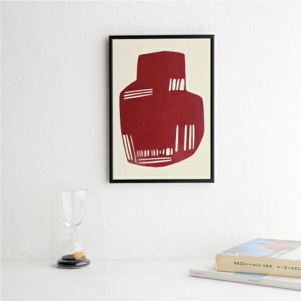 Leise Dich Abrahamsen ライゼ ディッチ アブラハムセン POSTER A4(LD07-Red symbol) アート ポスター フレーム入り A4 インテリア ディスプレイ 北欧 デンマ… | ブランド登録なし | 02