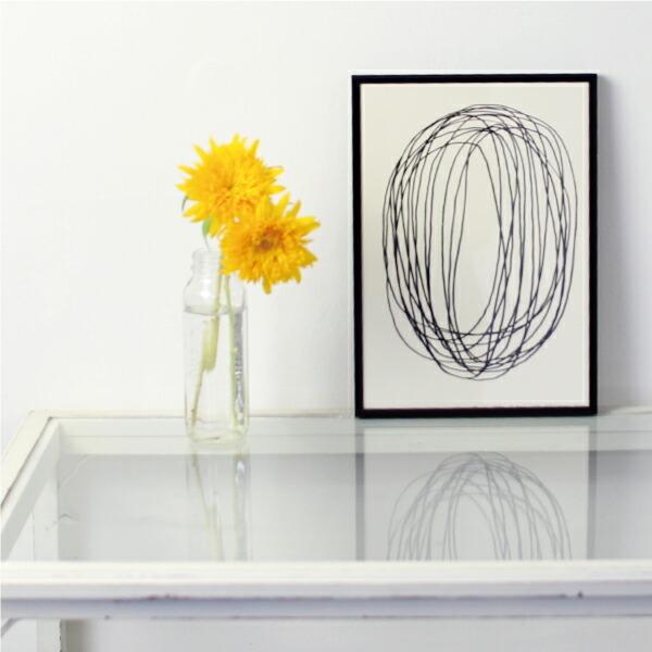 Leise Dich Abrahamsen ライゼ ディッチ アブラハムセン POSTER A4(LD11-Sort lines) アート ポスター フレーム入り A4 インテリア ディスプレイ 北欧 デンマ… | ブランド登録なし | 02