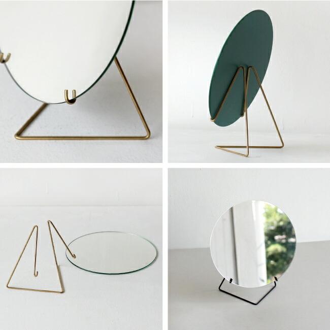 卓上ミラー スタンドミラー 20cm 鏡 サークル 丸 真鍮 インテリア 什器 シンプル 北欧 MOEBE ムーベ mirror | MOEBE | 02