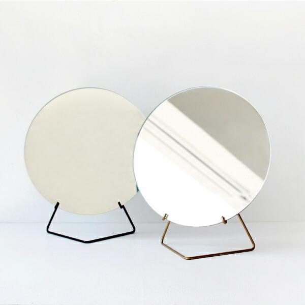 卓上ミラー スタンドミラー 30cm 鏡 サークル 丸 真鍮 インテリア 什器 シンプル 北欧 MOEBE ムーベ mirror | MOEBE