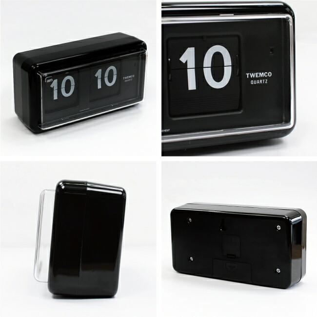 置時計 掛け時計 おしゃれ パタパタ時計 フリップクロック トゥエンコ TWEMCO テーブルクロック QT-30 ブラック | ブランド登録なし | 01