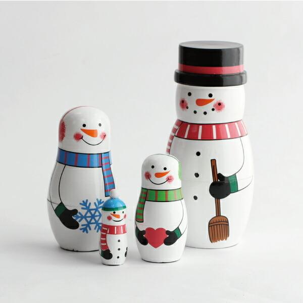 マトリョーシカ 雪だるま オブジェ おしゃれ ディテール DETAIL SNOWMAN FAMILY | DETAIL