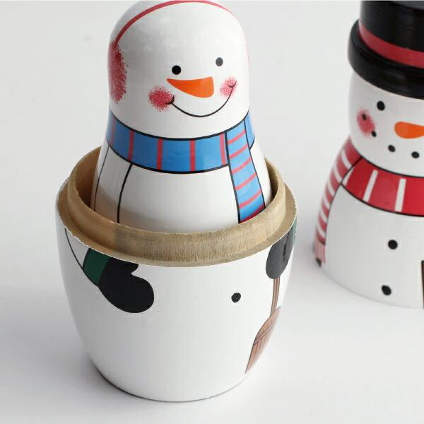 マトリョーシカ 雪だるま オブジェ おしゃれ ディテール DETAIL SNOWMAN FAMILY | DETAIL | 01