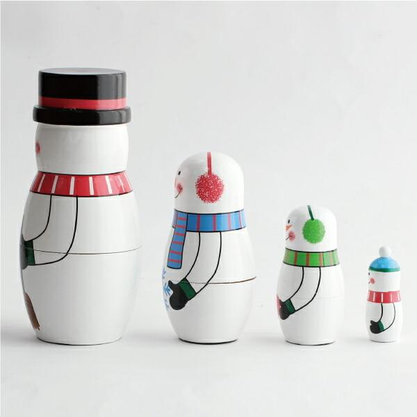 マトリョーシカ 雪だるま オブジェ おしゃれ ディテール DETAIL SNOWMAN FAMILY | DETAIL | 02